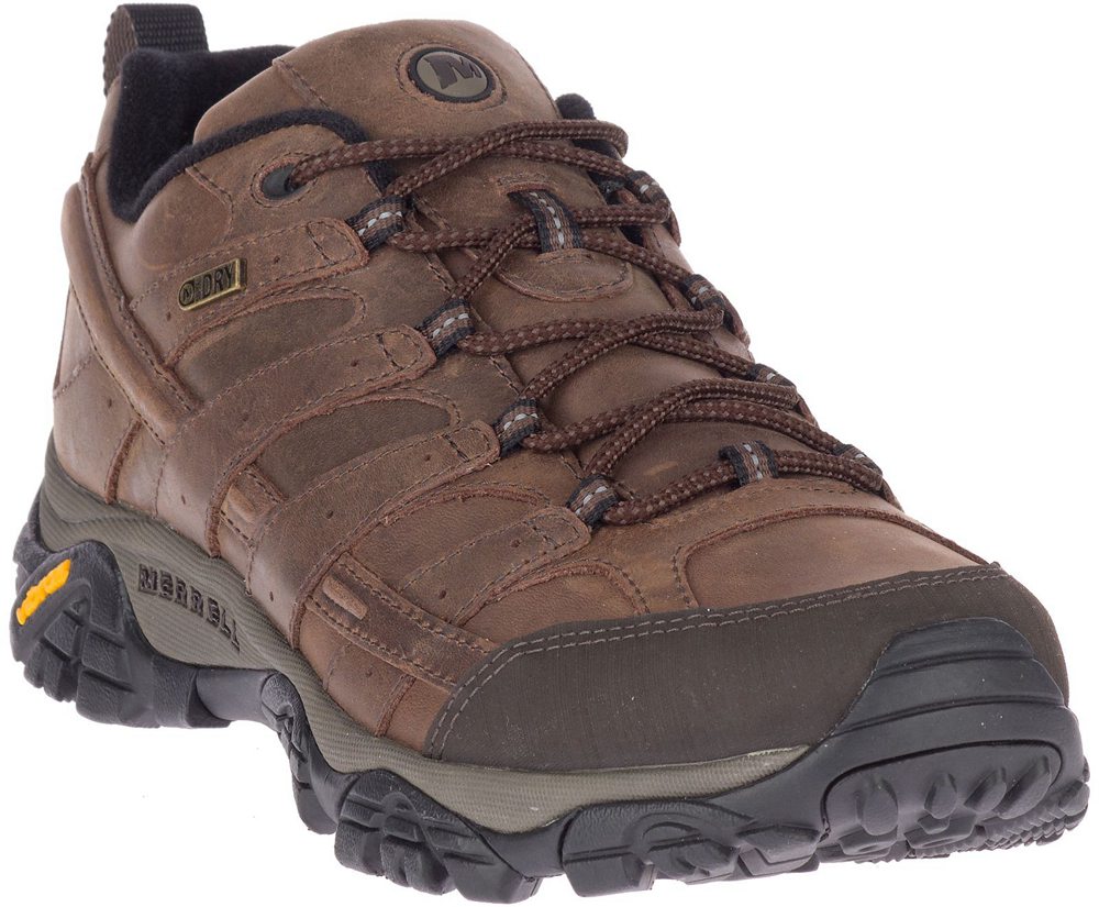 Merrell Hiking Shoes Brown - Moab 2 Prime Waterproof Wide Width - Mens 45UGVYIZW